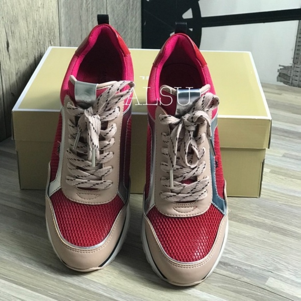 Michael Kors Maddy Trainer Small Air Mesh Chili W - Picture 4 of 8